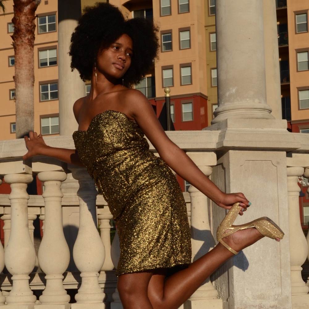 Gold Shimmer Dress